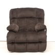 XL fekvő fotel motoros talppal csokoládébarna puha plüss kárpittal raktárról - Cloud