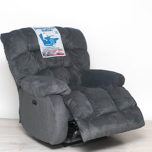 Elektromos relax fotel bazaltszürke puha plüss kárpittal raktárról - Daly