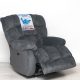 Elektromos relax fotel bazaltszürke puha plüss kárpittal raktárról - Daly