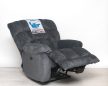 Elektromos relax fotel bazaltszürke puha plüss kárpittal raktárról - Daly