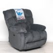Elektromos relax fotel bazaltszürke puha plüss kárpittal raktárról - Daly