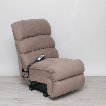   Moduláris relax kanapé motoros betét fotelje Cuba világosbarna szövet kárpittal raktárról - Preston2