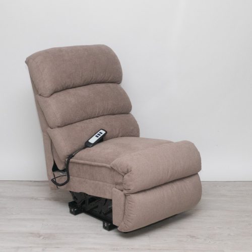 Moduláris relax kanapé motoros betét fotelje Cuba világosbarna szövet kárpittal raktárról - Preston2