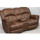2 személyes relax kanapé - mozis, motoros - Wave gesztenyebarna mikrobársony kárpittal - Gilmore