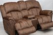 Emelhető lábtartóval 2 személyes relax kanapé - mozis, motoros - Wave gesztenyebarna mikrobársony kárpittal - Gilmore