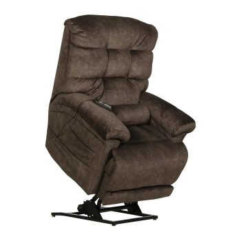   Longevity fotel - két motoros felállást segítő fekvő fotel XL méretben étcsokoládé barna Microfiber kárpittal raktárról