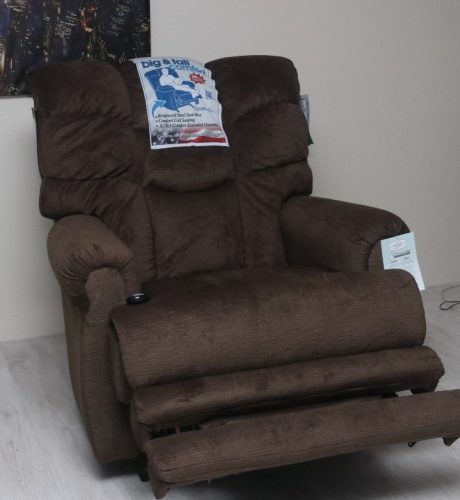 XXL TV fotel - nagy kényelmes fotel barna szövet kárpittal raktárról - Malone
