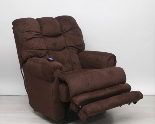 XXL motoros TV fotel - nagy kényelmes fotel Merlot színű szövet kárpittal raktárról - Malone