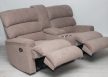 Kis méretű motoros házimozi kanapé világosbarna szövet kárpittal raktárról - Preston2