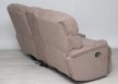 Kis méretű motoros házimozi kanapé világosbarna szövet kárpittal raktárról - Preston2