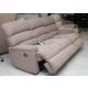 3 személyes full relax motoros kanapé Cuba világosbarna szövet kárpittal raktárról - Preston2