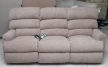 3 személyes full relax motoros kanapé Cuba világosbarna szövet kárpittal raktárról - Preston2