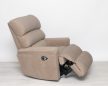 Kis méretű forgó fotel motoros - hintázó talppal, világosbarna szövet kárpittal raktárról - Preston2