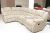 L alakú mozis sarokkanapé relax ülésekkel Bronx beige szövet kárpittal raktárról - Tessin