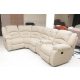 L alakú mozis sarokkanapé relax ülésekkel Bronx beige szövet kárpittal raktárról - Tessin