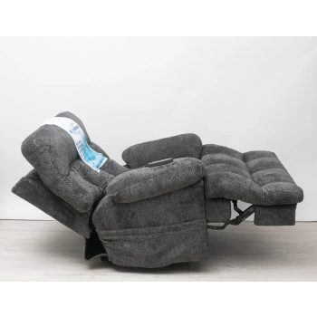   XL wellness fotel szürke puha plüss kárpittal raktárról - Sterling