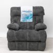 XL wellness fotel szürke puha plüss kárpittal raktárról - Sterling
