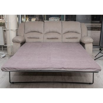   Ágyazható kanapé Loca világosbarna microbársony kárpittal raktárról - Tessin