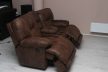 2 1 1 motoros ülőgarnitúra mozi kanapéval gesztenyebarna textilbőr kárpittal raktárról - Voyager