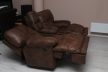 2 1 1 motoros ülőgarnitúra mozi kanapéval gesztenyebarna textilbőr kárpittal raktárról - Voyager