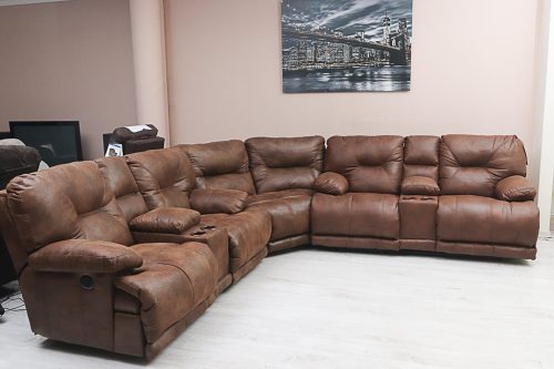 Motoros relax sarokgarnitúra mozi kanapéval - 2 + 2 + 1 személyes - raktárról - Voyager