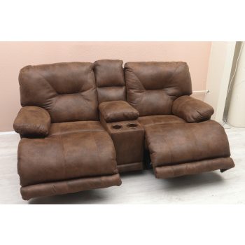 Mozi kanapé motoros ülésekkel gesztenyebarna textilbőr kárpittal - Voyager