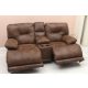 Mozi kanapé motoros ülésekkel gesztenyebarna textilbőr kárpittal - Voyager