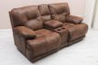 Mozi kanapé motoros ülésekkel gesztenyebarna textilbőr kárpittal raktárról - Voyager