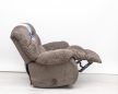 Forgó fotel - hintáztatható kézikaros TV fotel világosbarna színű puha plüss kárpittal raktárról - Daly