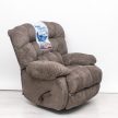 Forgó fotel - hintáztatható kézikaros TV fotel világosbarna színű puha plüss kárpittal raktárról - Daly