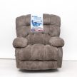 Forgó fotel - hintáztatható kézikaros TV fotel világosbarna színű puha plüss kárpittal raktárról - Daly