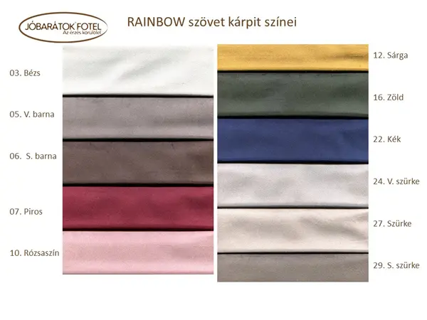 Rainbow szinek