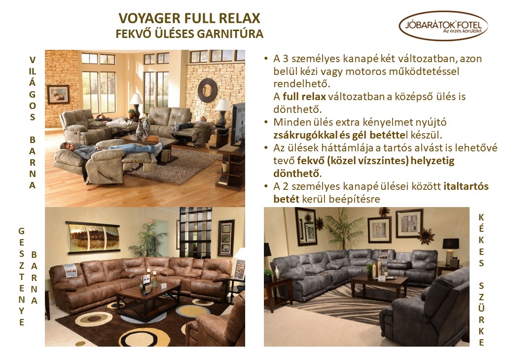 Voyager relax ülőgarnitúra